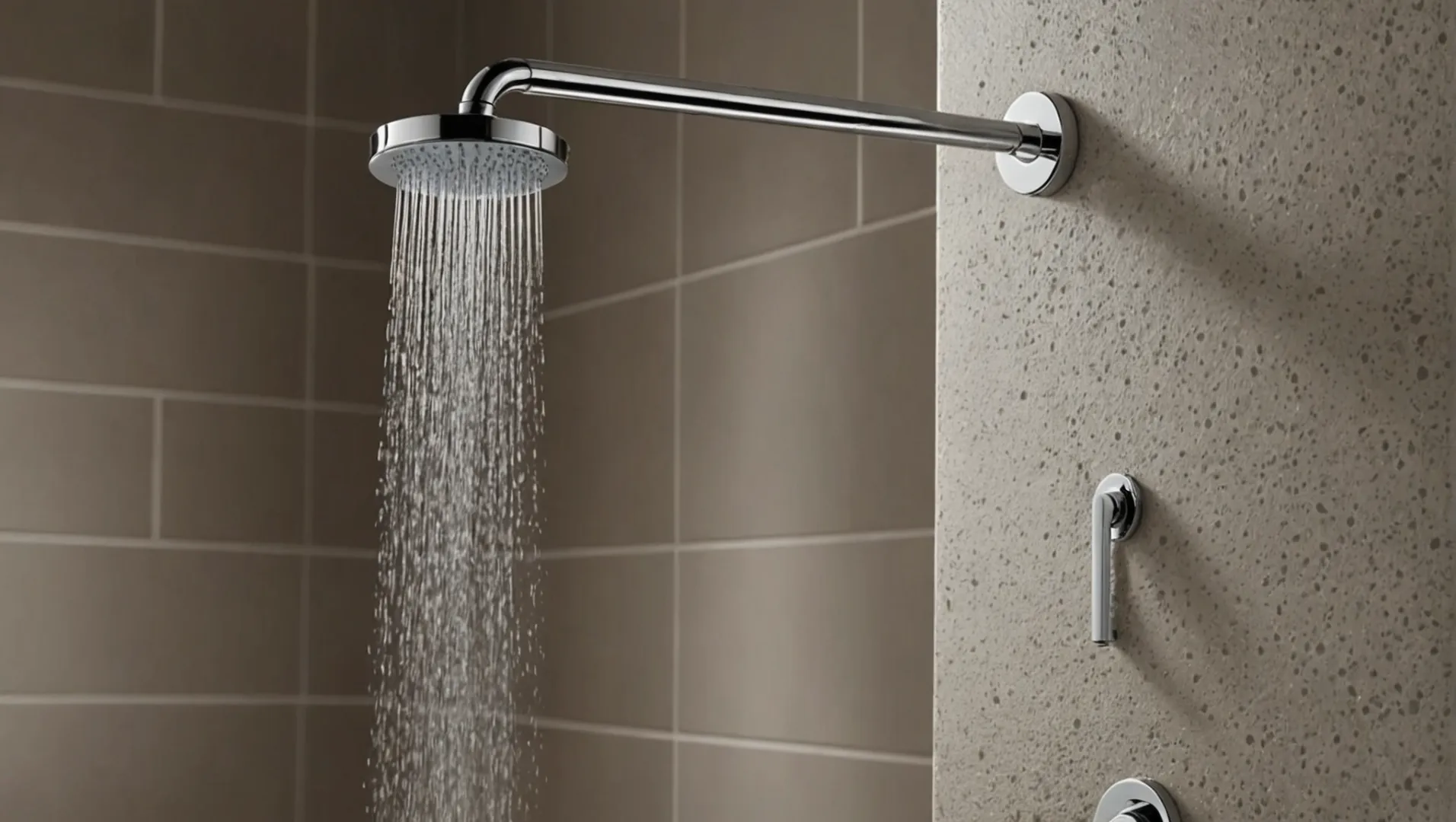 A sleek 1.8 GPM shower head with water-saving features
