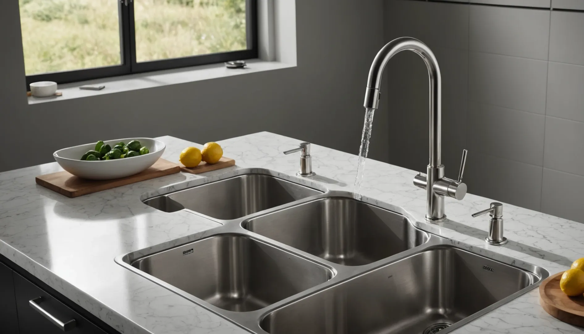 Comparison of single-handle and double-handle faucet installations