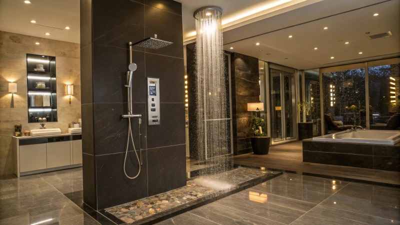 A luxurious modern bathroom with high-end Grohe fixtures