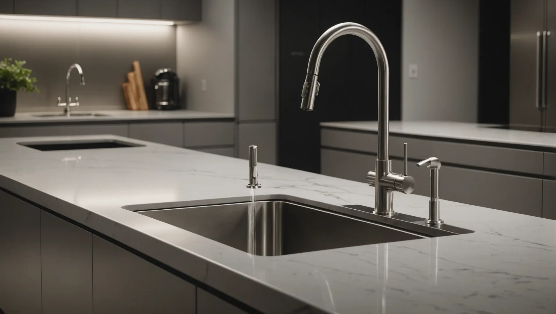 PTMT tap installed in a modern kitchen setting