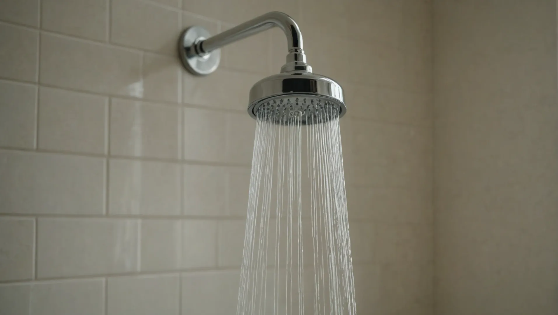 A shower head being cleaned with a vinegar solution